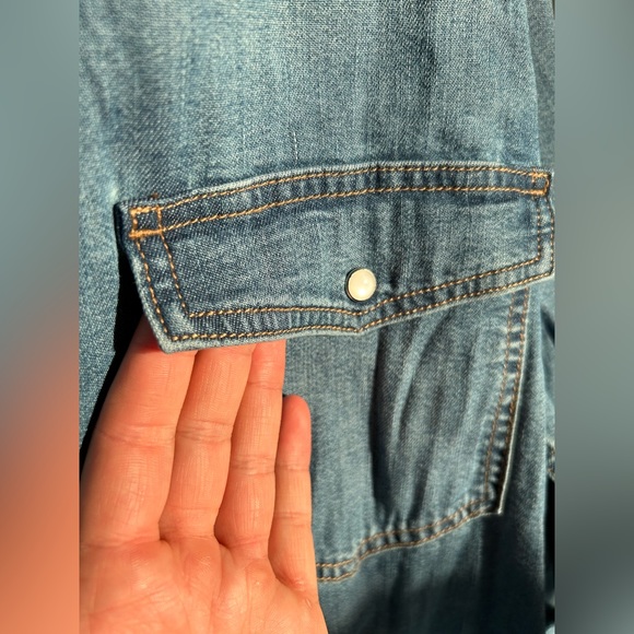 Joe Fresh Button Down Denim Shirt - Picture 5 of 14